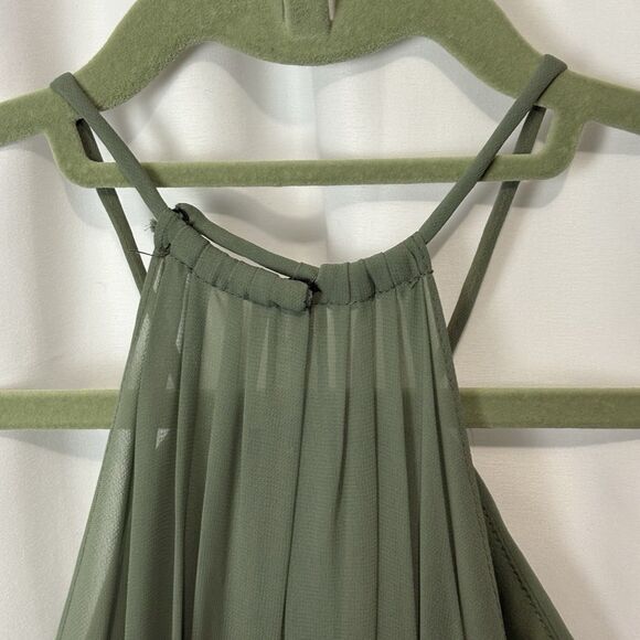 Sorella Vita Women’s 9048 Bridesmaid Dress Formal Gown Halter Sage Green Size 2 - Picture 6 of 9